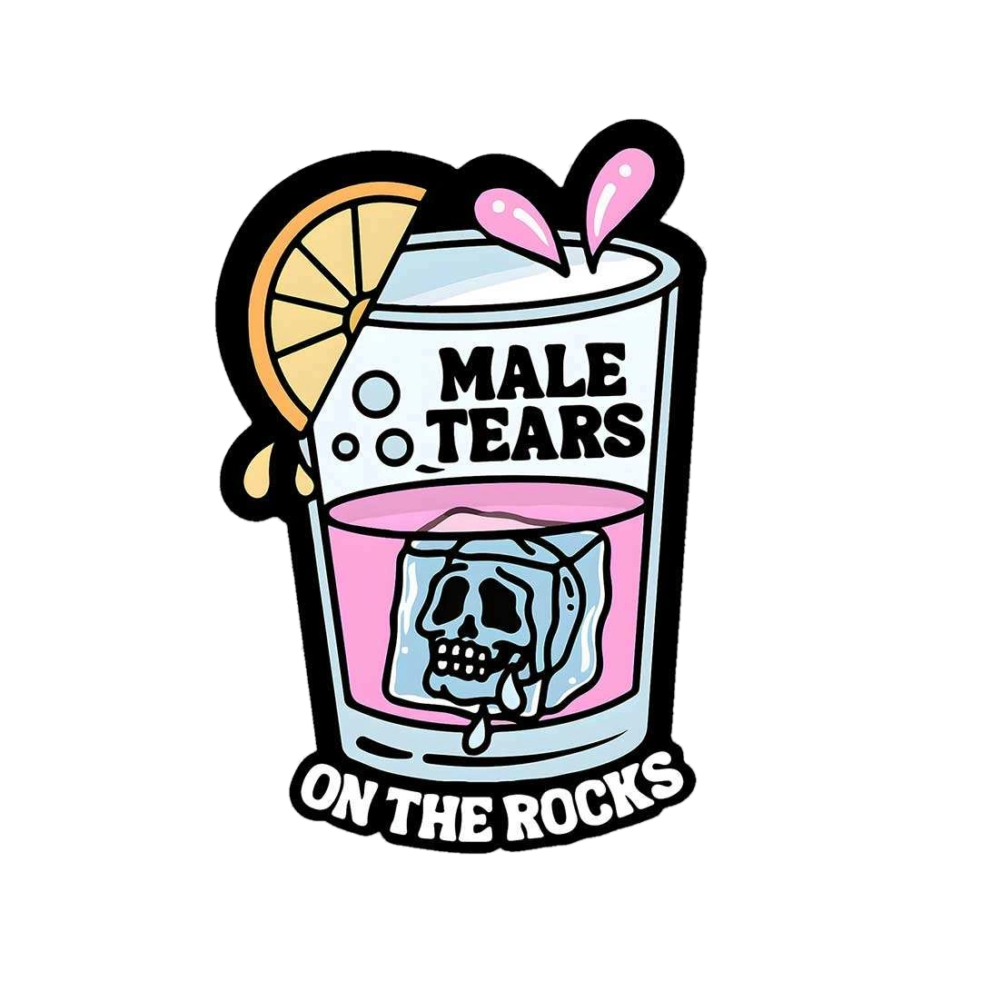 Male Tears On Rocks Sticker